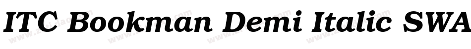 ITC Bookman Demi Italic SWA字体转换